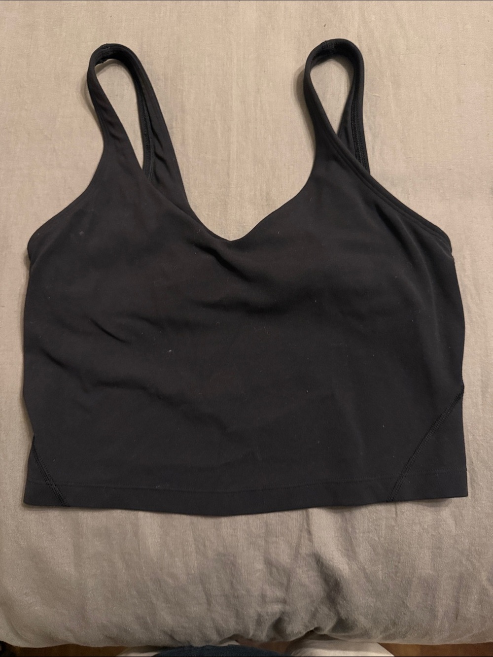 lululemon athletica Black V-Neck Cropped Camisole